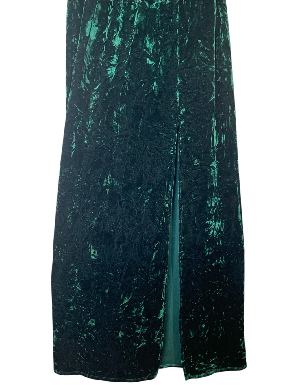 Lulus Keep Love Alive Forest Green Velvet Maxi Dress Size XL - Picture 8 of 12